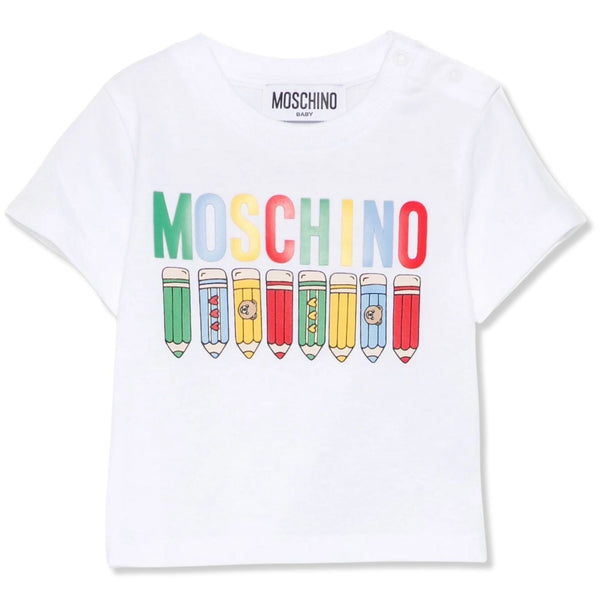 Baby Unisex White Distinctive-Logo T-Shirts
