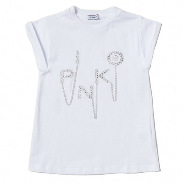Girl White Cotton T-Shirt