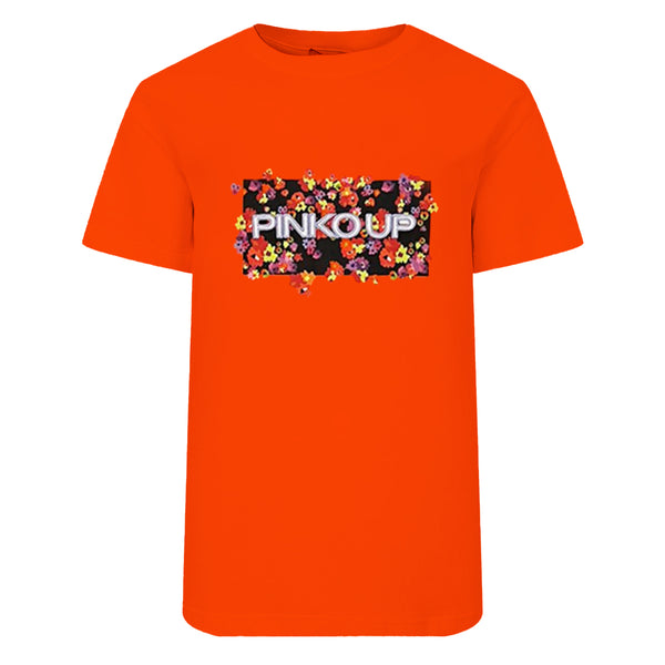 Girl Orange Cotton T-Shirt