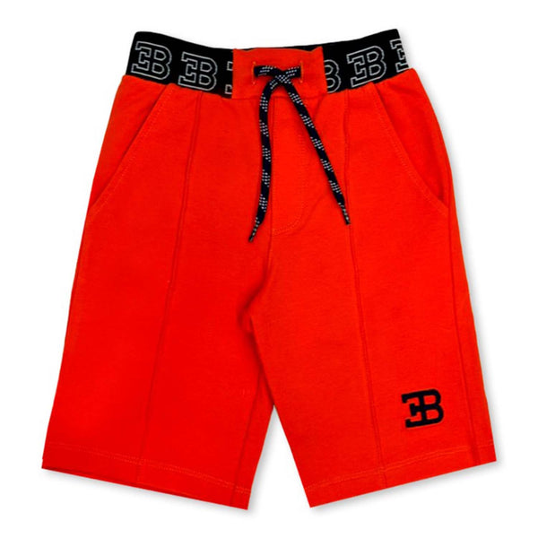 Boys Orange Cotton Shorts