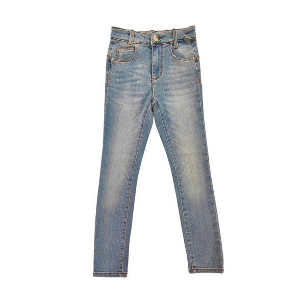 Girls Denim Blue High-Rise Jeans