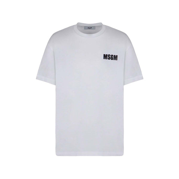 Boys White Logo-Print Cotton T-Shirt
