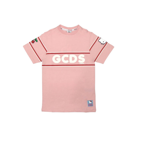 Pink T-Shirt For Girl With Hello Kitty And Logo