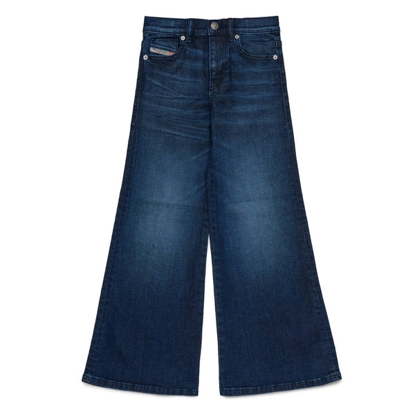 Girls Demin Blue Wide Legs Jeans
