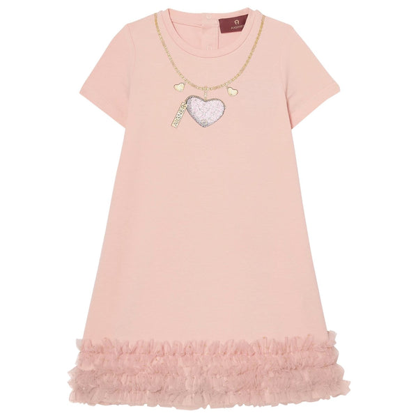 Baby Girls Pink Floral-Print Dresses