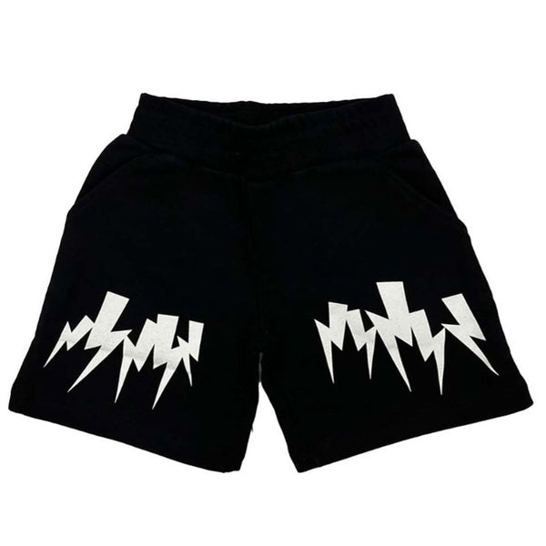 Black Thunder Print Joggers