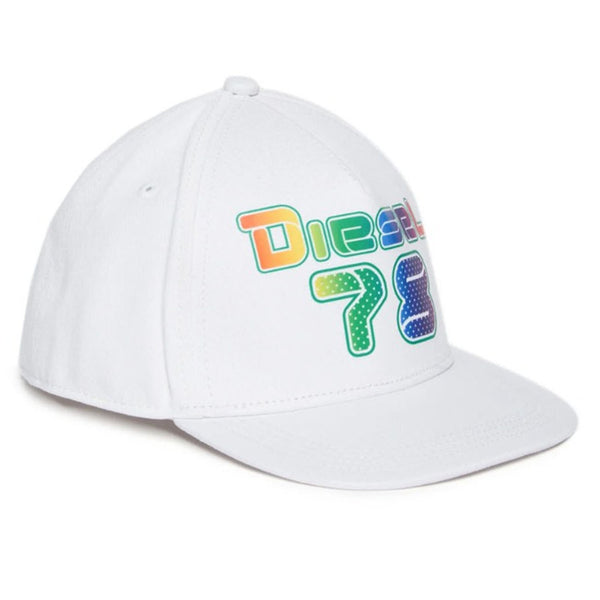 White Gabardine Basketball Hat With Logo