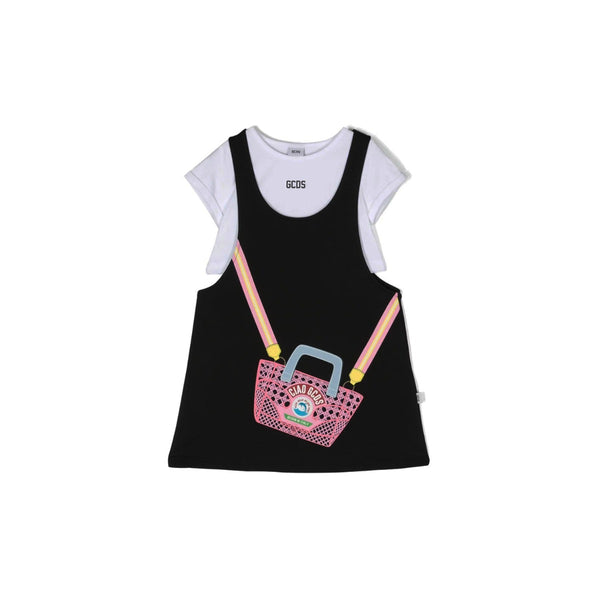 GCDS Kids  Logo Print Two Piece Cotton Dress