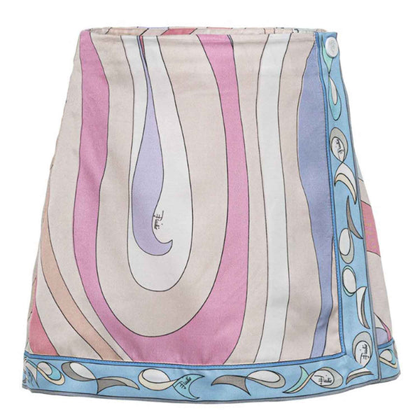 Girls Pink Abstract Skirt