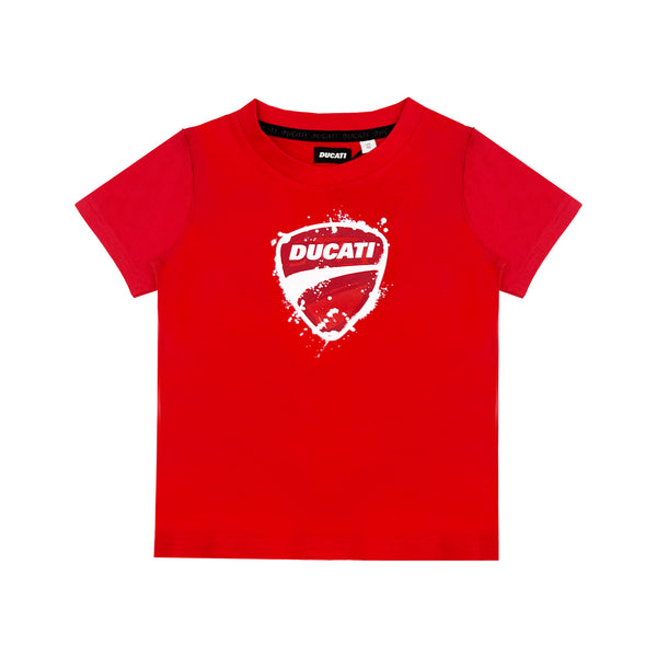 Boys Red Logo-Print Cotton T-Shirt