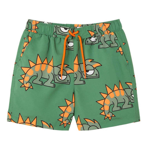 Boys Green Gecko Swim Shorts