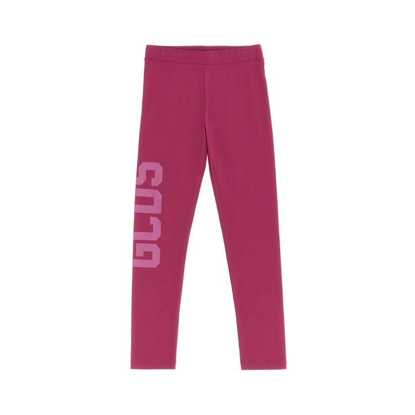 Girls Pink Logo Print Leggings