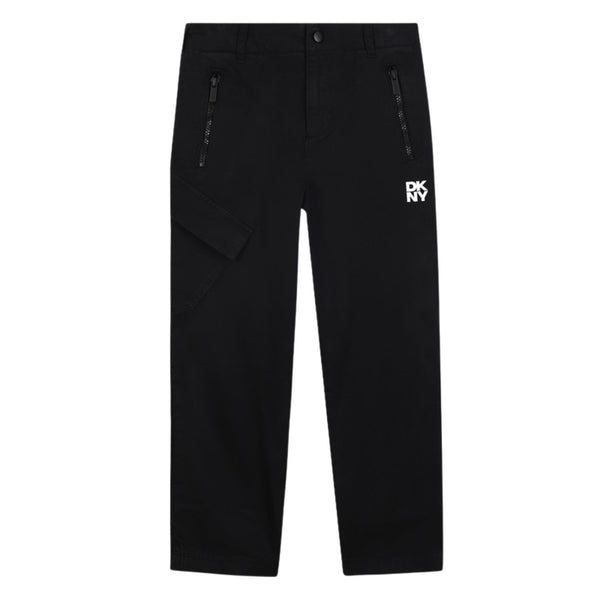 Boys Black Logo-Print Trousers