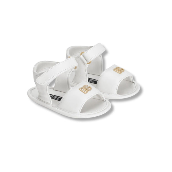 Baby Girls White Patent Leather Sandals