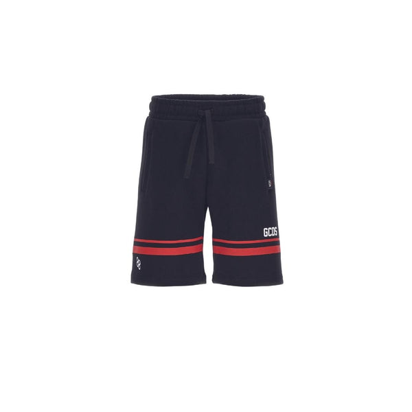 GCDS Kids Black Regular Fit Logo Shorts