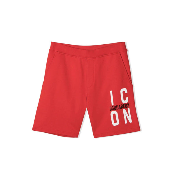 Logo Print Red Shorts