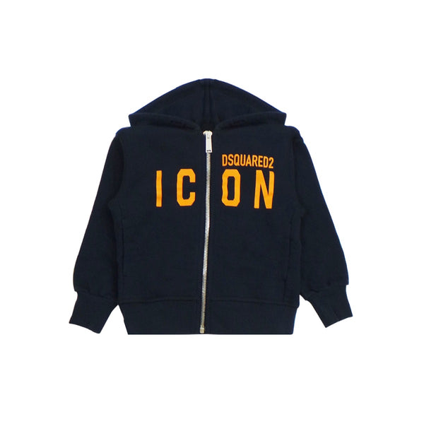Icon Print Zip-up Jacket With Hood
