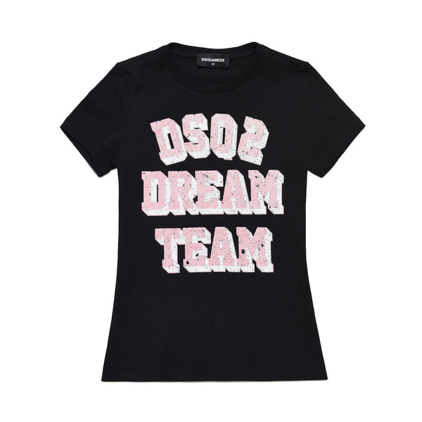 D2Kids Girls Dream Team Black T-Shirt