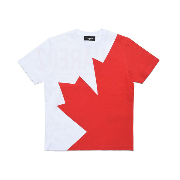 D2Kids Unisex Maple Leaf White T-shirt