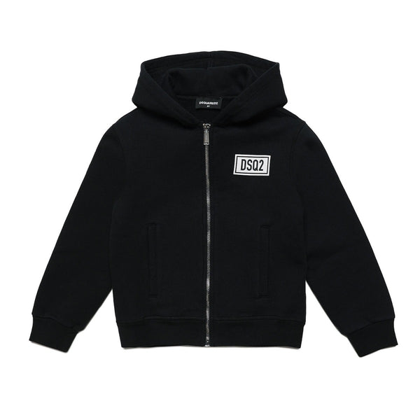 D2Kids DSQ2 Zip Hooded Unisex Jacket - Black