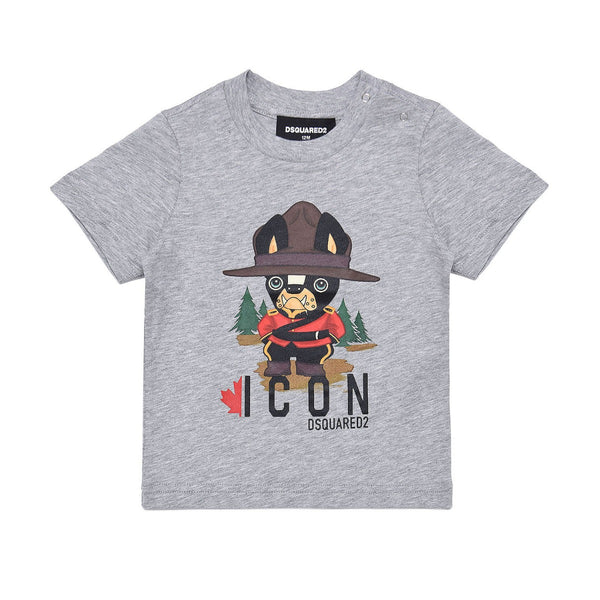 D2Kids Unisex Icon Grey T-shirt For Baby