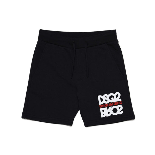 Boys Dsquared2 Logo Black Shorts