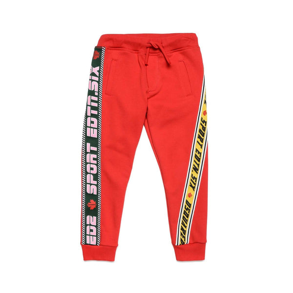 Blue Logo Tape Cotton Track Pants