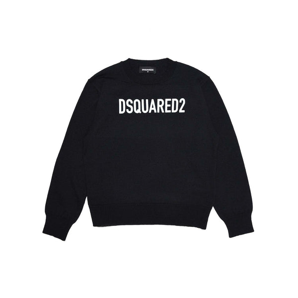 Dsquared2 Boys Black Wool Sweatshirt