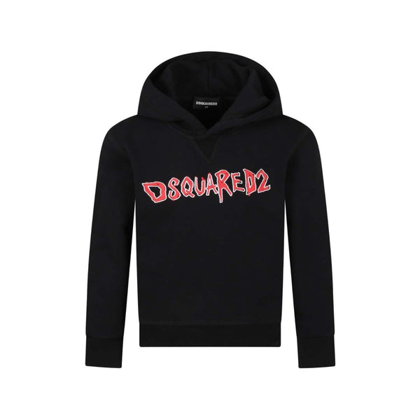 Black Sweatshirt For Boy With Logo