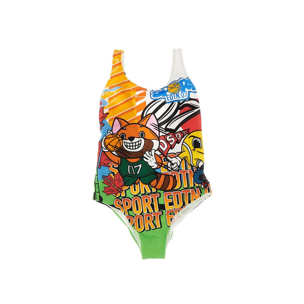 Girls Graphic Printed Swimsuit