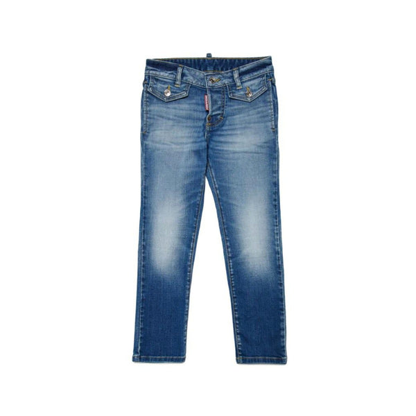 Girls Denim Shaded Blue Slim Jeans