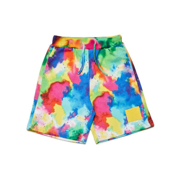 Boys Multi-Color Allover Fleece Shorts