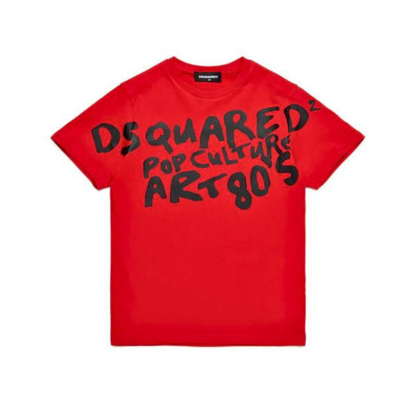 Unisex Red Pop Culture Logo-Print T-shirt