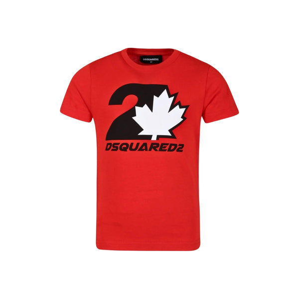 Unisex Red Logo-Print Cotton T-Shirt
