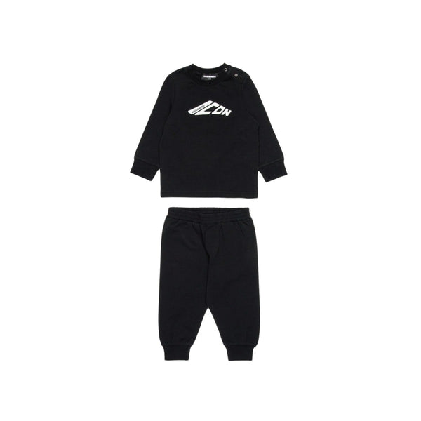Baby Unisex Black Logo-Print Tracksuit