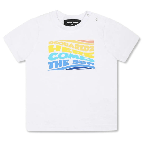 Baby Boys White Logo-Print T-Shirt