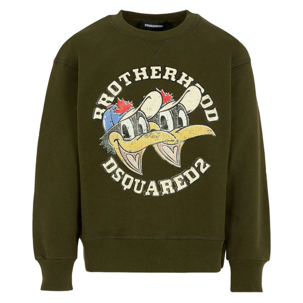 Unisex Green Logo-Print Sweatshirts