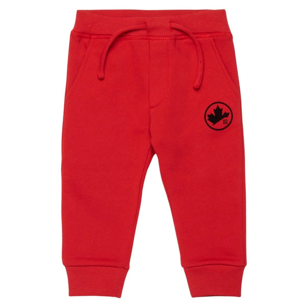 Baby Unisex Red Logo-Print Joggers