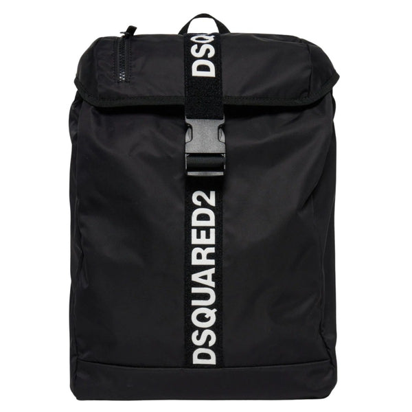 Unisex Black Logo-Print Backpack (41cm)