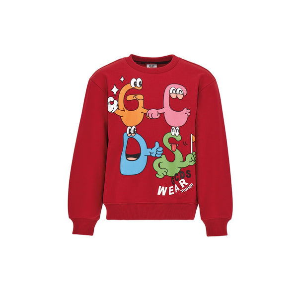 Red Logo Print Sweatshirt