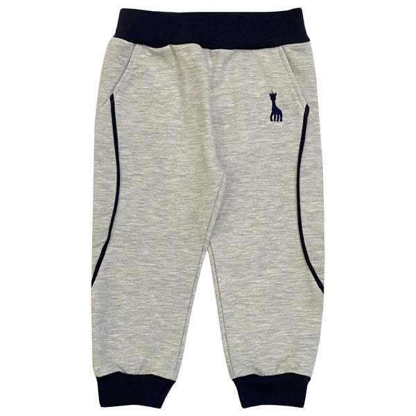 Baby Boys Grey Embroidered Logo Print Trousers
