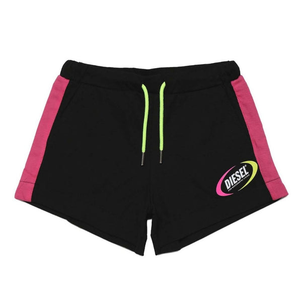 Black Shorts With Pink Stripes