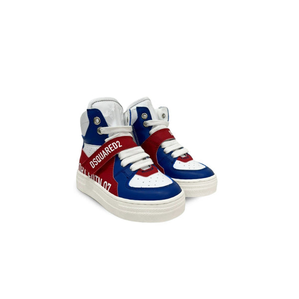 White Ankle Height Boys Sneakers