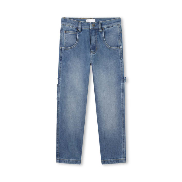 Unisex Denim Blue Mid-Rise Jeans