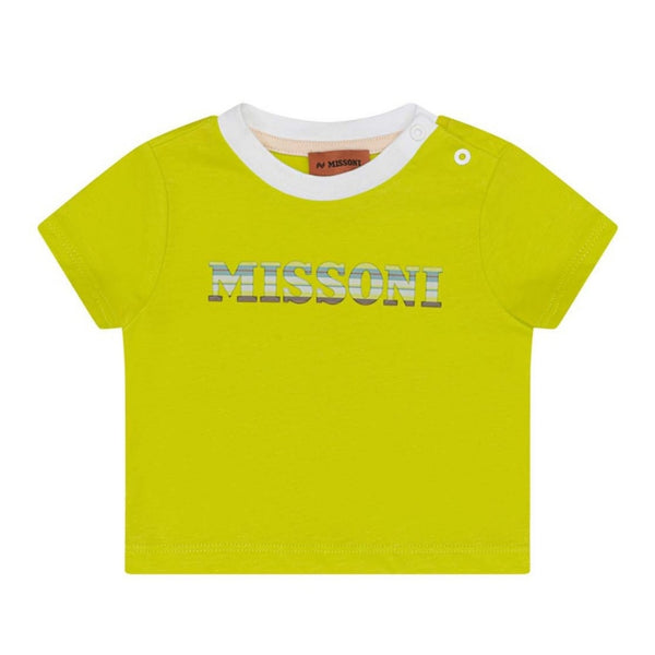 Baby Unisex Green Logo-Print T-Shirt