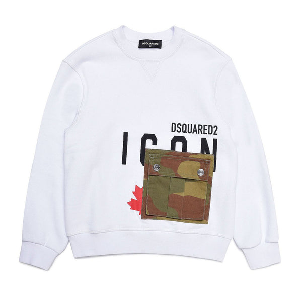 D2Kids Boys Icon White Sweater