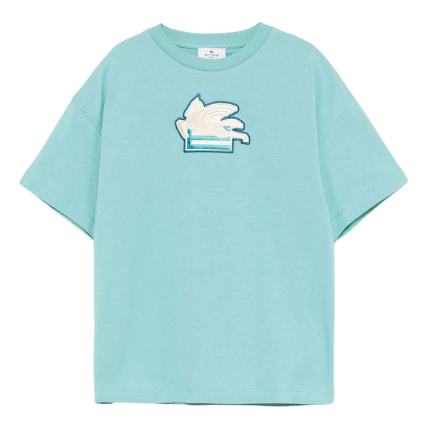 Boys Blue Pegaso-Motif Cotton T-shirt