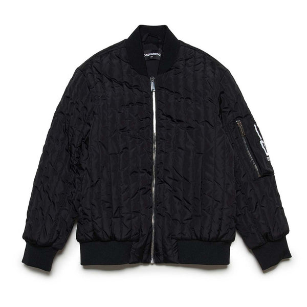 Kids Black Zip-up Jacket For Unisex