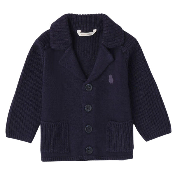 Baby Boys Navy Blue Woolen Coats