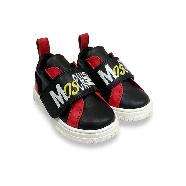 Unisex Black Logo-Print Trainers